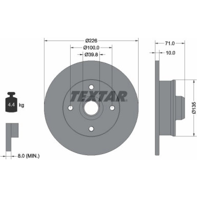 Textar | Bremsscheibe | 92041803