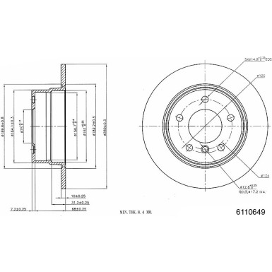 Metzger | Bremsscheibe | 6110649