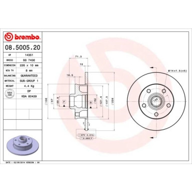 Brembo | Bremsscheibe | 08.5005.20