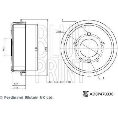 Blue Print | Bremstrommel | ADBP470036