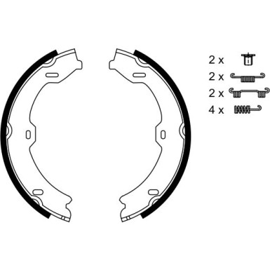 BOSCH | Bremsbackensatz, Feststellbremse | 0 986 487 725