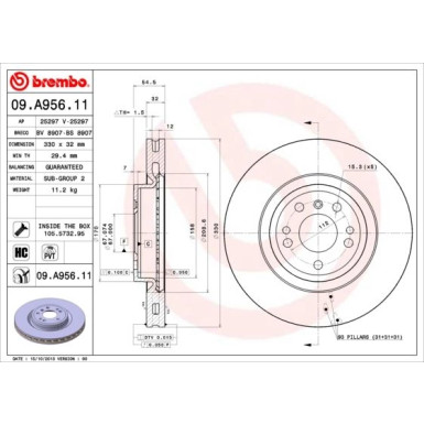 Brembo | Bremsscheibe | 09.A956.11