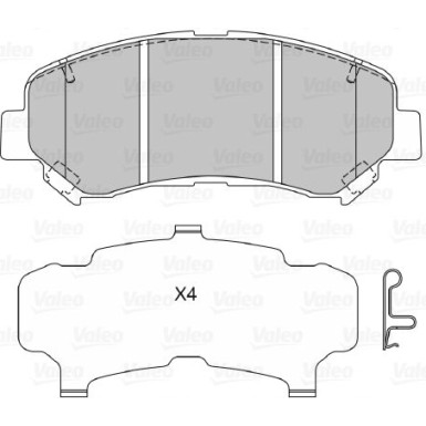 Valeo | Bremsbelagsatz, Scheibenbremse | 601067