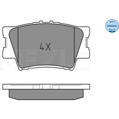 Meyle | Bremsbelagsatz, Scheibenbremse | 025 243 3815
