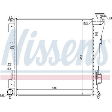 Nissens | Kühler, Motorkühlung | 67606