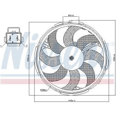 Nissens | Lüfter, Motorkühlung | 85036