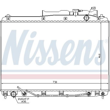 Nissens | Kühler, Motorkühlung | 67528