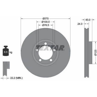 Textar | Bremsscheibe | 92088200