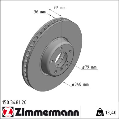 Zimmermann | Bremsscheibe | 150.3481.20