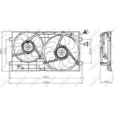 NRF | Lüfter, Motorkühlung | 47403