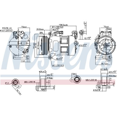 Nissens | Kompressor, Klimaanlage | 890062