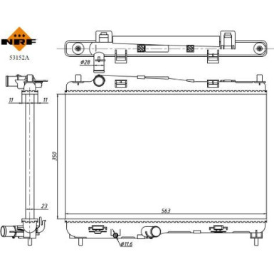 NRF | Kühler, Motorkühlung | 53152A