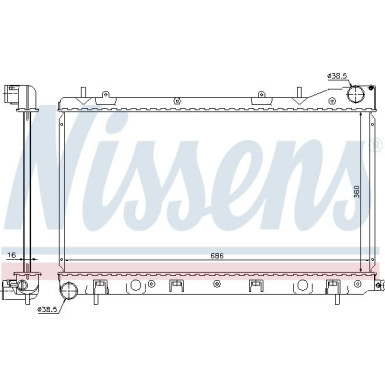 Nissens | Kühler, Motorkühlung | 67726