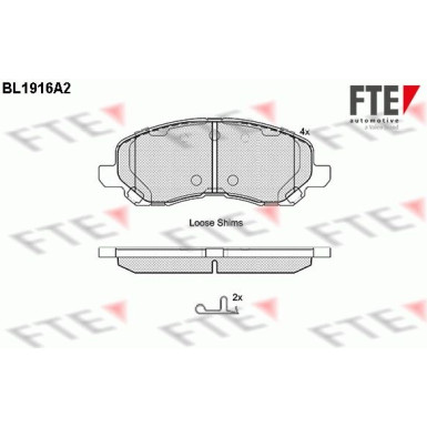 FTE | Bremsbelagsatz, Scheibenbremse | 9010505