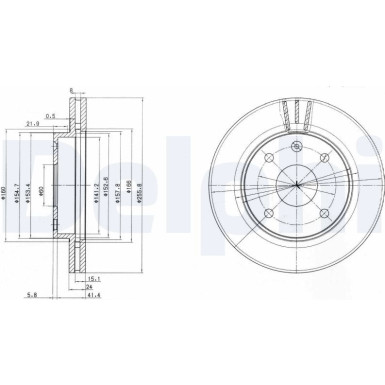 Delphi | Bremsscheibe | BG4003