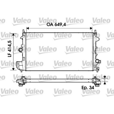 Valeo | Kühler, Motorkühlung | 734339