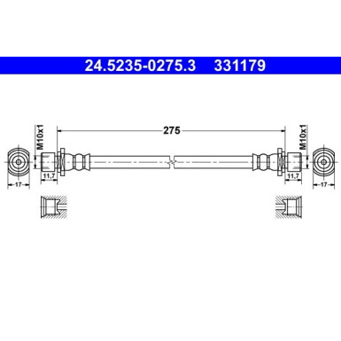 ATE | Bremsschlauch | 24.5235-0275.3