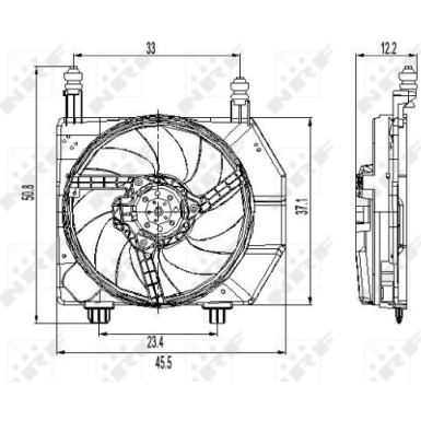 NRF | Lüfter, Motorkühlung | 47261