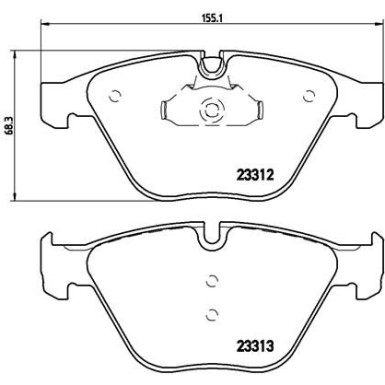 Brembo | Bremsbelagsatz, Scheibenbremse | P 06 054X