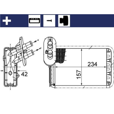 Mahle | Wärmetauscher, Innenraumheizung | AH 164 000S