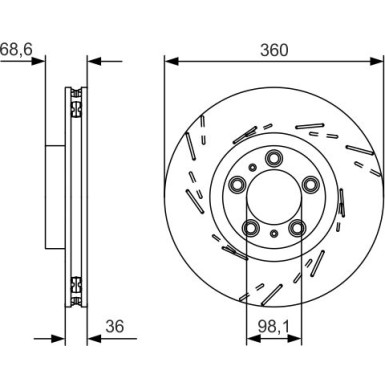 BOSCH | Bremsscheibe | 0 986 479 D22