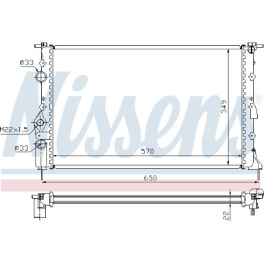 Nissens | Kühler, Motorkühlung | 639391