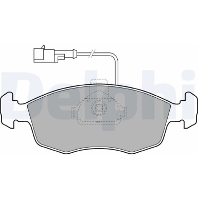 Delphi | Bremsbelagsatz, Scheibenbremse | LP1416