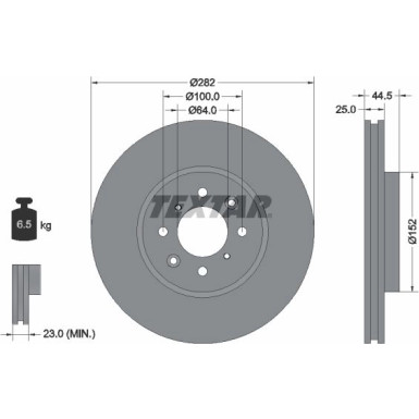 Textar | Bremsscheibe | 92170703