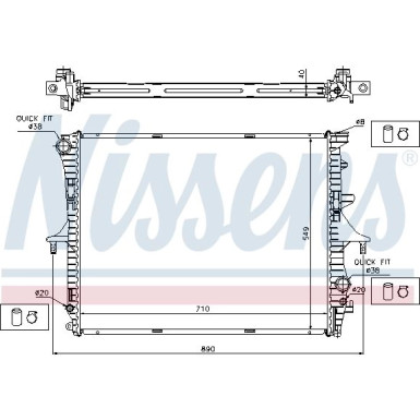 Nissens | Kühler, Motorkühlung | 65276A