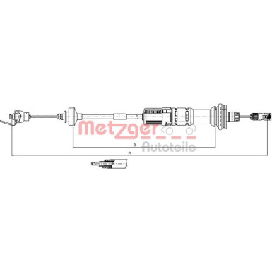 Metzger | Seilzug, Kupplungsbetätigung | 11.3049