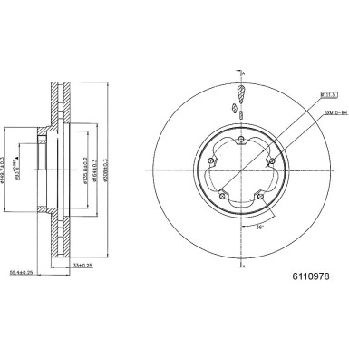 Metzger | Bremsscheibe | 6110978