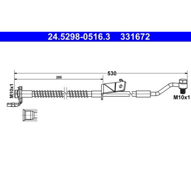 ATE | Bremsschlauch | 24.5298-0516.3