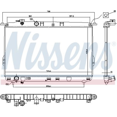 Nissens | Kühler, Motorkühlung | 67026