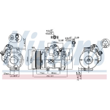 Nissens | Kompressor, Klimaanlage | 89511