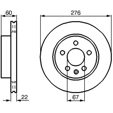 BOSCH | Bremsscheibe | 0 986 479 B53