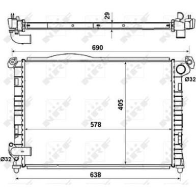NRF | Kühler, Motorkühlung | 55338