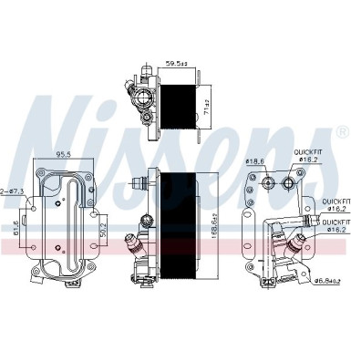 Nissens | Ölkühler, Automatikgetriebe | 90936