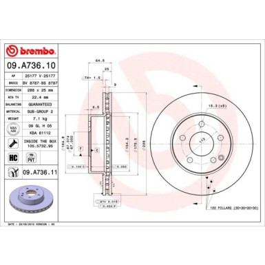 Brembo | Bremsscheibe | 09.A736.11