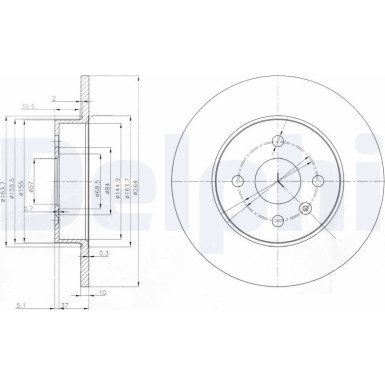 Delphi | Bremsscheibe | BG3885C