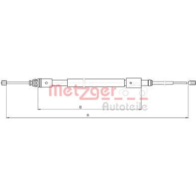 Metzger | Seilzug, Feststellbremse | 10.4714