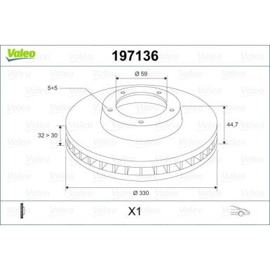 Valeo | Bremsscheibe | 197136