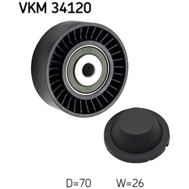 SKF | Umlenk-/Führungsrolle, Keilrippenriemen | VKM 34120