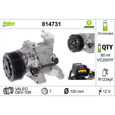 Valeo | Kompressor, Klimaanlage | 814731