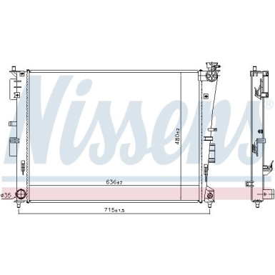 Nissens | Kühler, Motorkühlung | 66780