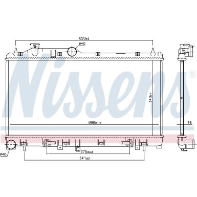 Nissens | Kühler, Motorkühlung | 67741