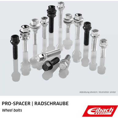 Eibach | Radschraube | Schraube schwarz M12 x 1,5 x 39 KG60 Gra | S1-1-12-50-39-17-B Eibach | Radschraube | Schraube schwarz M12 x 1,5 x 39 KG60 Gra | S1-1-12-50-39-17-B