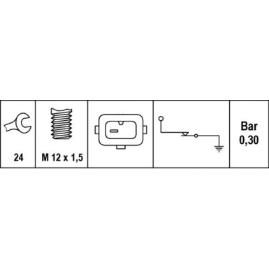 Hella | Öldruckschalter | 6ZL 006 097-001