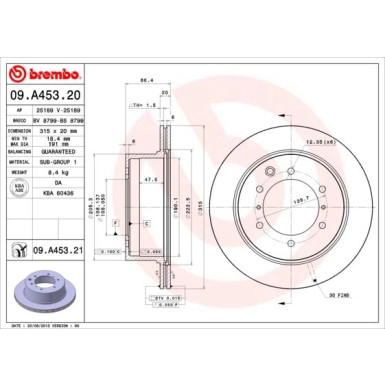 Brembo | Bremsscheibe | 09.A453.21