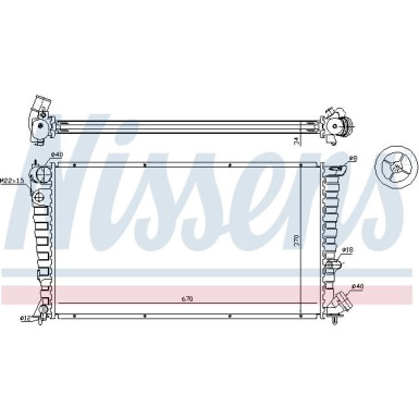 Nissens | Kühler, Motorkühlung | 63508