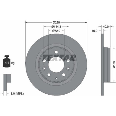 Textar | Bremsscheibe | 92125603